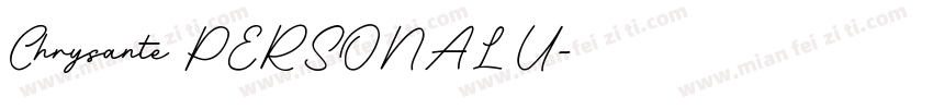 Chrysante PERSONAL U字体转换